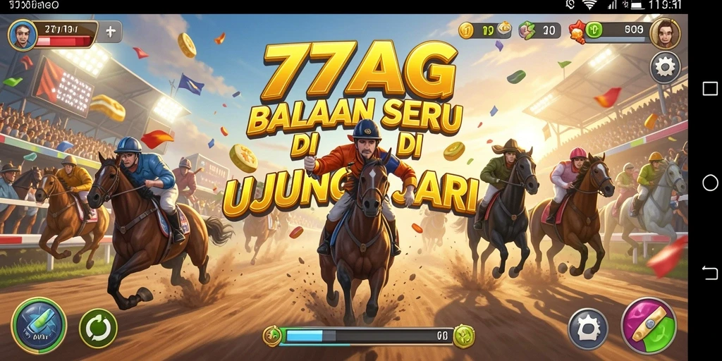 Tampak gameplay balapan seru di 77AG.