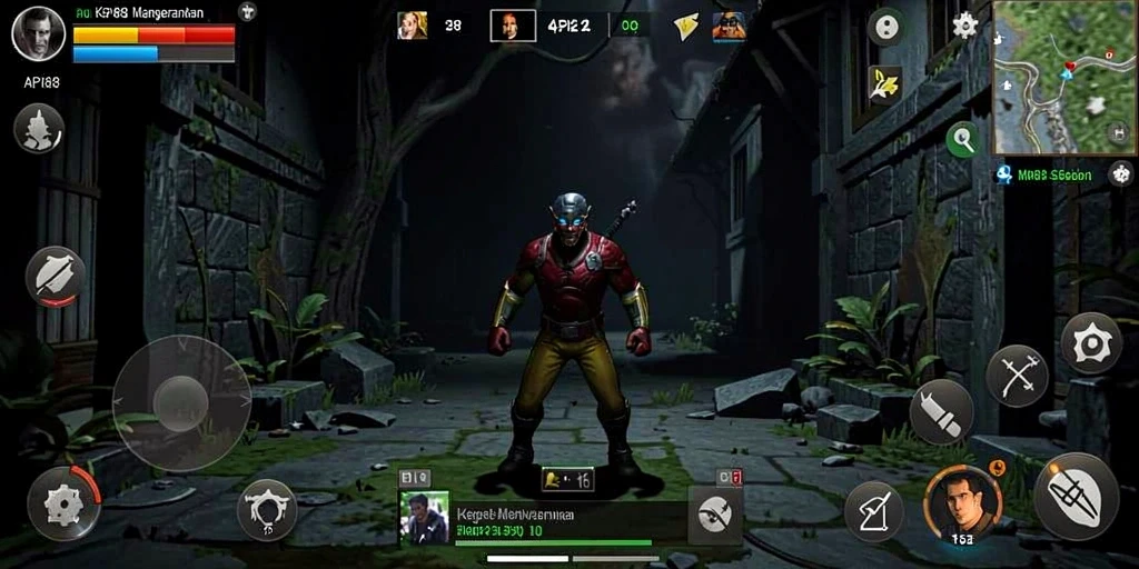 Gameplay menakutkan di dunia kegelapan dengan elemen horor.