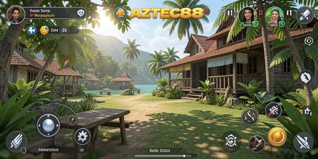 Tampilan gameplay AZTEC88 yang menggugah selera.