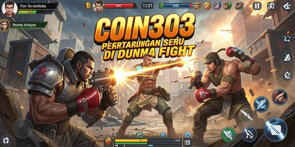 Tampilan gameplay COIN303 yang penuh aksi dan strategi pertarungan.