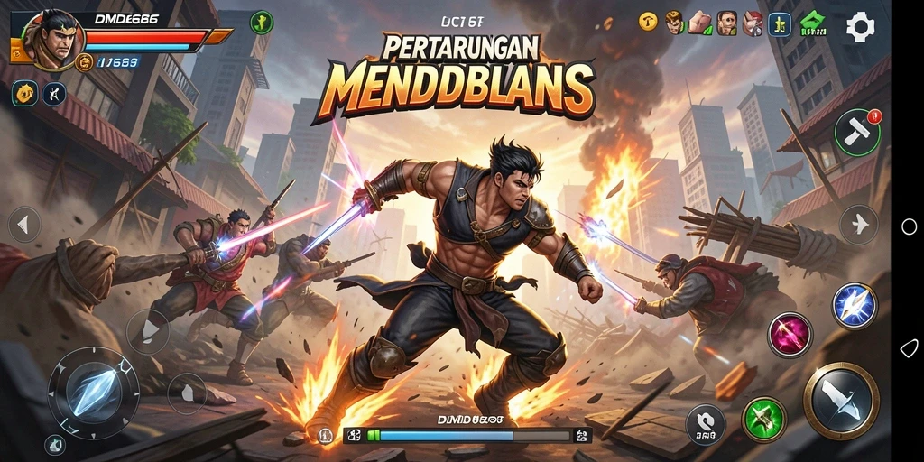 Tampilan gameplay Action yang penuh aksi dari DMD686.