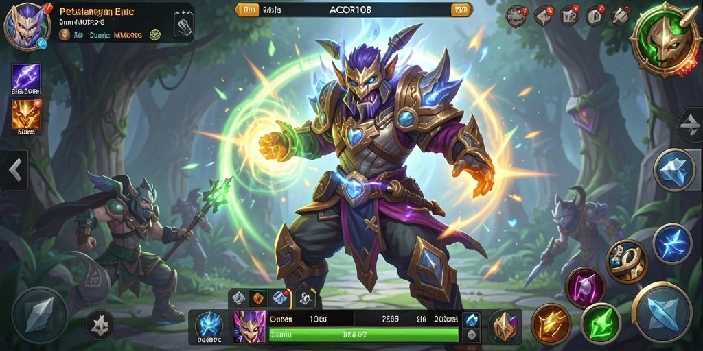 Tampilan seru dari gameplay GACOR108 dalam dunia MMORPG.