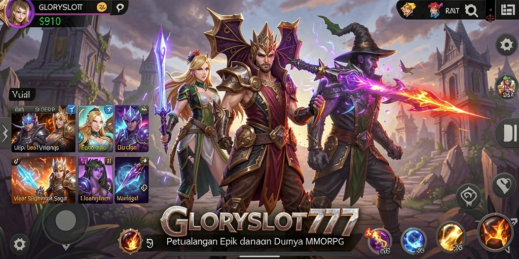 Tampilan gameplay GLORYSLOT777 yang mendebarkan dan penuh aksi.