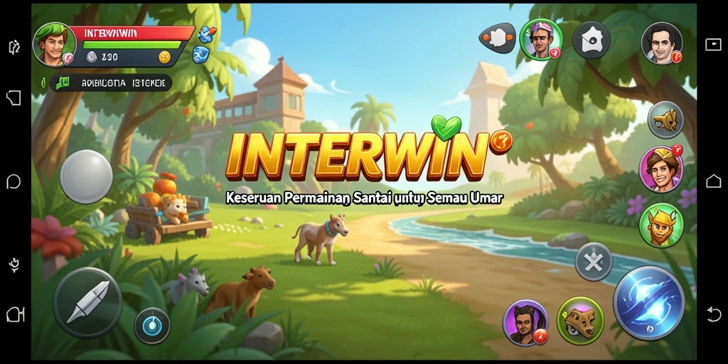 Tampilan menarik dari gameplay INTERWIN yang seru dan santai.