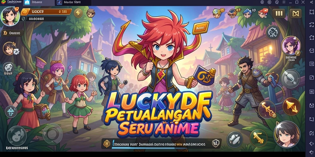 Tampilan gameplay yang menarik dari <strong>LUCKYDF</strong> dengan karakter anime yang beraksi.