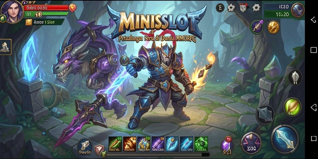 Gameplay seru dalam MINISLOT yang menghadirkan dunia MMORPG.