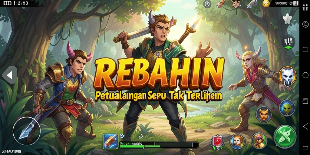Tampilan gameplay seru dalam REBAHIN dengan aksi yang mendebarkan.