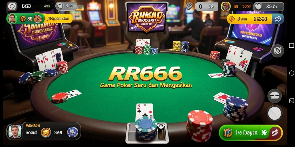 Screenshot gameplay RR666 menampilkan suasana bermain poker yang mendebarkan.