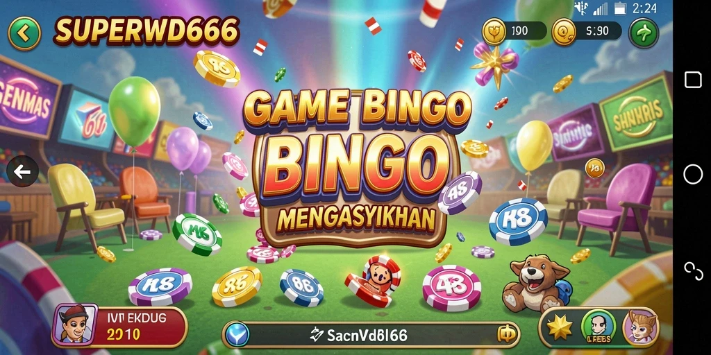 Screenshot gameplay <strong>SUPERWD666</strong> yang menunjukkan suasana seru Bingo.
